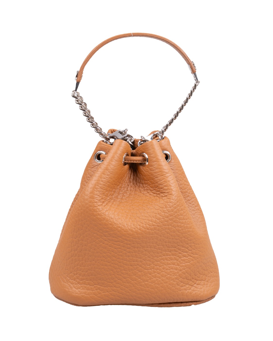 shop ORCIANI  Secchiello: Orciani mini secchiello Nest Soft in pelle martellata.
Dimensioni: 18cm x 18cm x 8cm.
Taschino interno aperto.
Chiusura con laccetto.
Tracolla aggiuntiva in catena.
Finitura dettagli color palladio.
Composizione: 100% Pelle.
Fabbricato in Italia.. SD0186 SOF-CUOIO number 127937